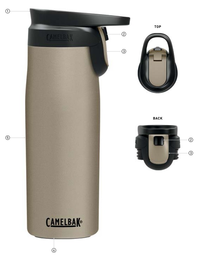 Eigenschaften unserer Forge Flow Camelbak Isoliertasse